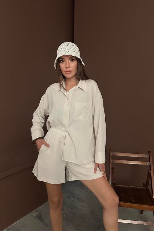 Wholesale Beige Alsatian Linen Suit