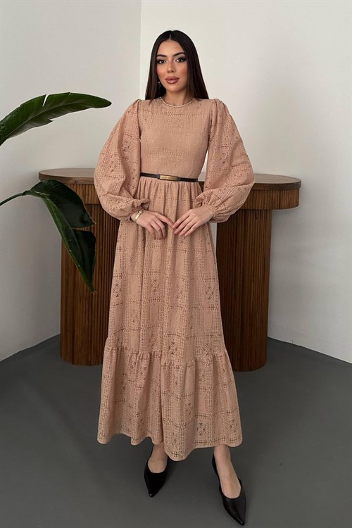 Wholesale Beige Lace Dress