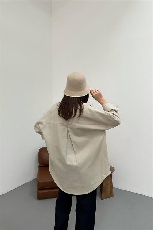 Wholesale Beige Gabardine Shirt