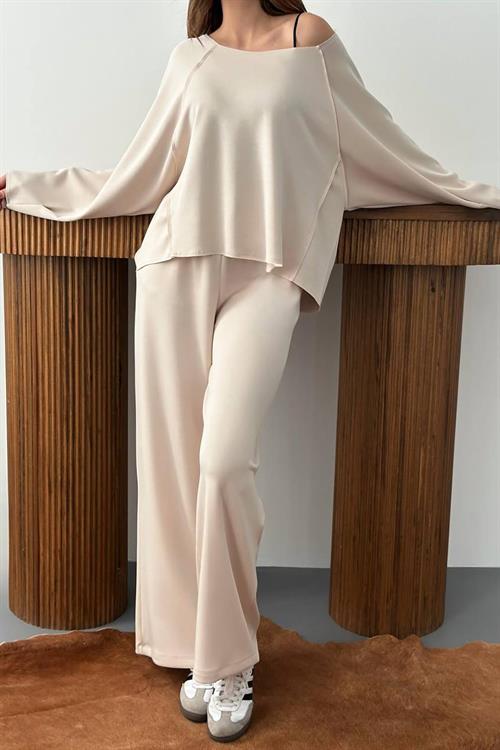 Wholesale Beige Modal Suit