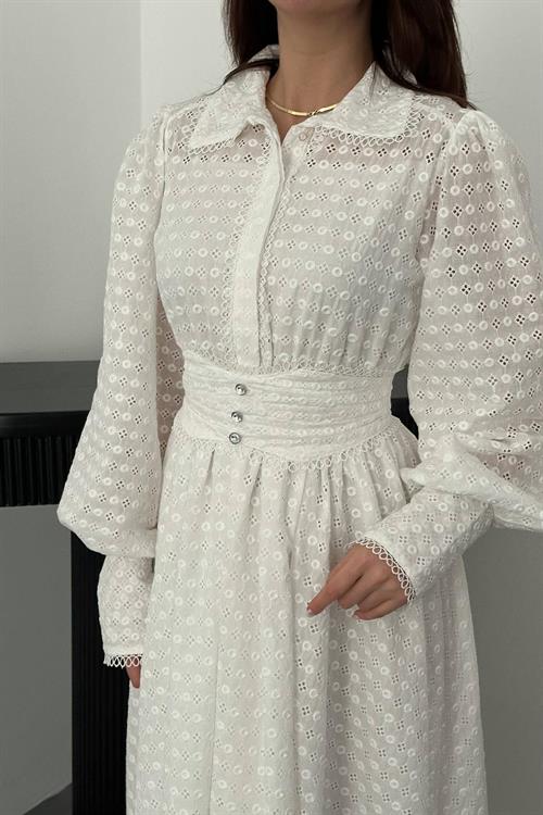 Wholesale White Broderie Anglaise Dress