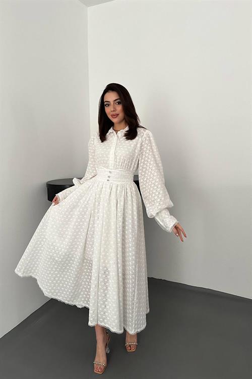 Wholesale White Broderie Anglaise Dress