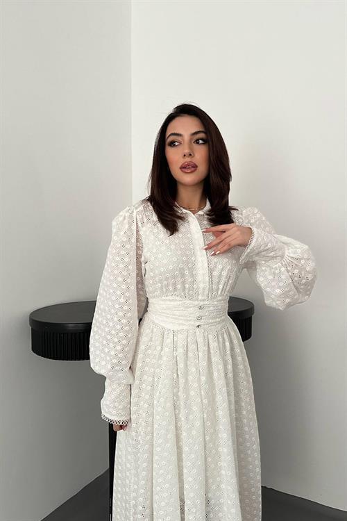 Wholesale White Broderie Anglaise Dress