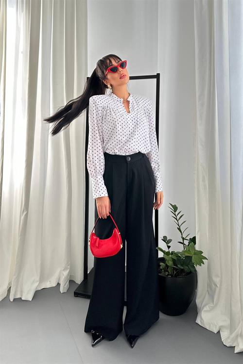 Wholesale White Polka Dot Shirt