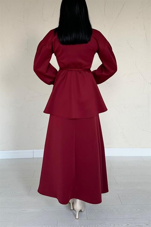 Wholesale Burgundy Rose Detailed Suit