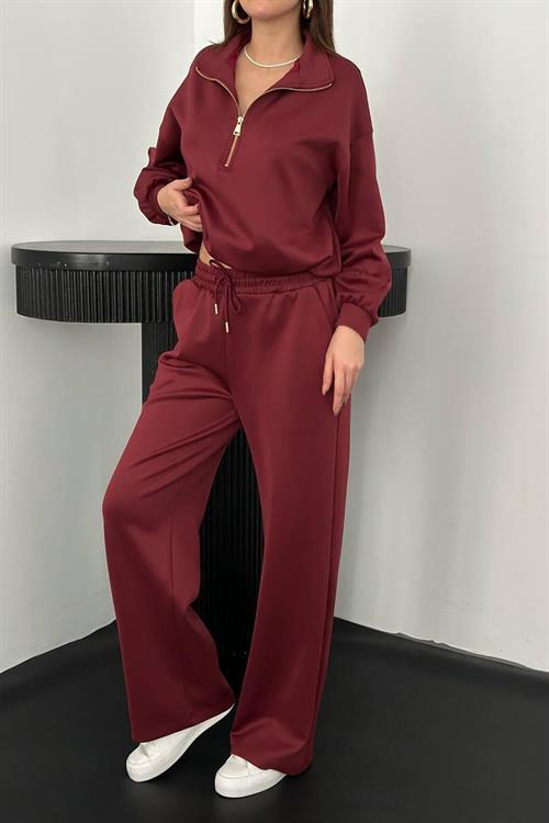 Wholesale Burgundy Zip-Front Scuba Suit
