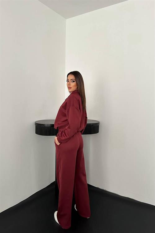 Wholesale Burgundy Zip-Front Scuba Suit