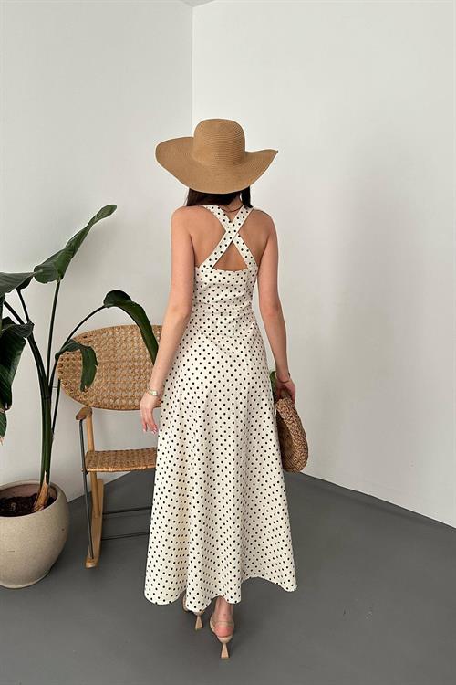 Wholesale Ecru Polka Dot Dress