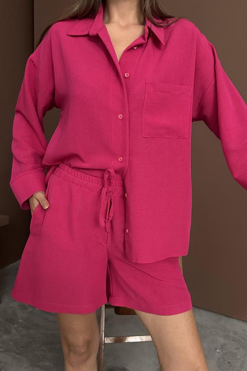 Wholesale Fuchsia Alsatian Linen Suit