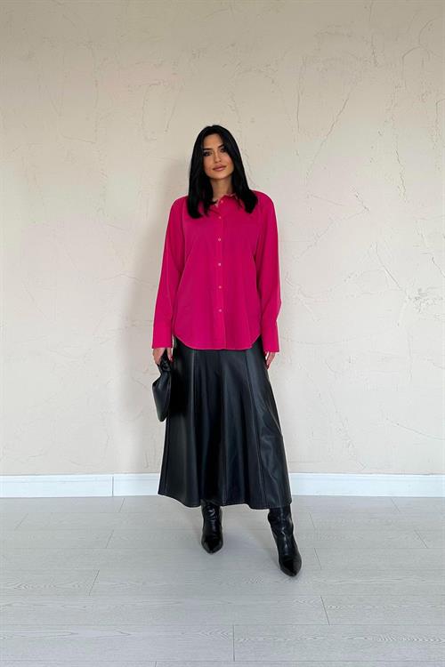 Wholesale Poplin Shirt - Fuchsia