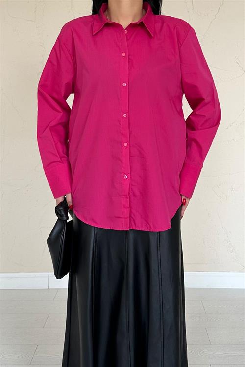 Wholesale Poplin Shirt - Fuchsia