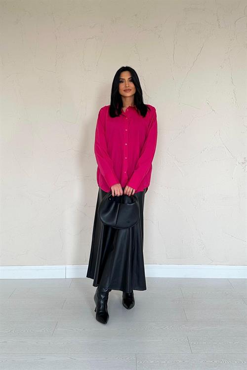 Wholesale Poplin Shirt - Fuchsia