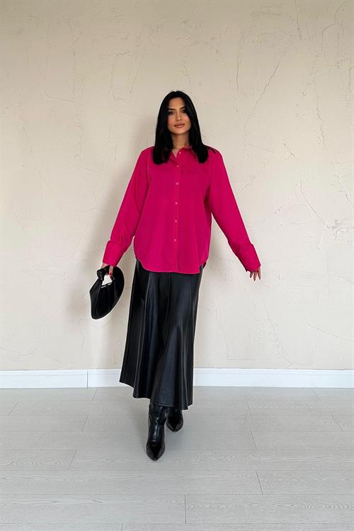 Wholesale Poplin Shirt - Fuchsia