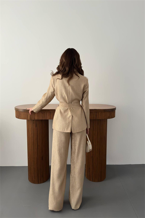 Wholesale Gold Sparkly Suit with Matching Belt