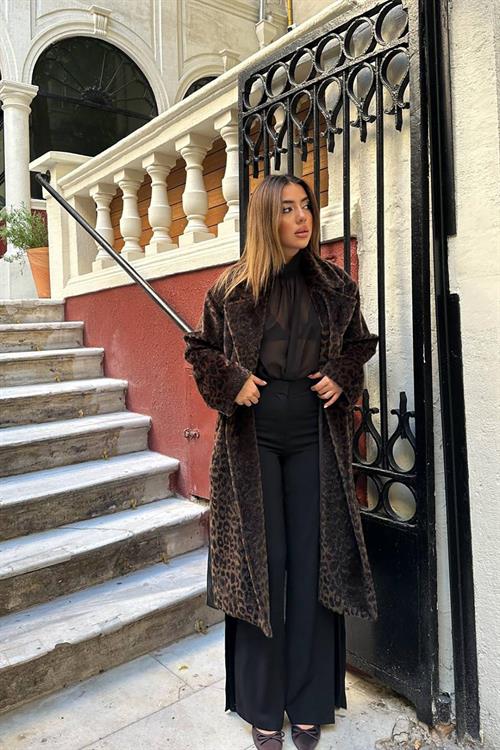 Wholesale Khaki Coat with Leather Belt