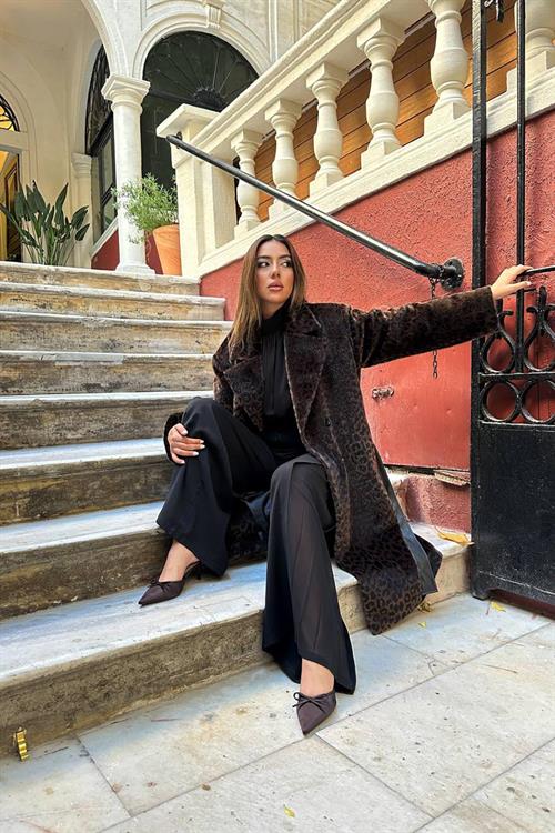 Wholesale Khaki Coat with Leather Belt