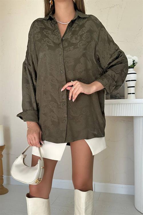 Wholesale Khaki Jacquard Shirt