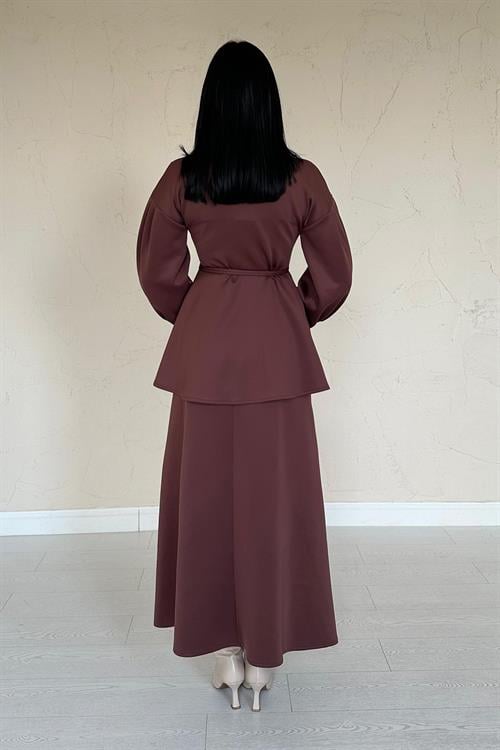 Wholesale Brown Rose Detailed Suit