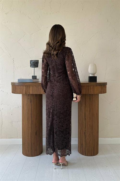 Wholesale Brown Lace Dress