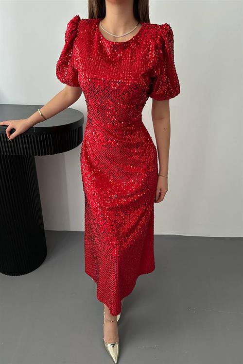 Wholesale Red Sequin Dress