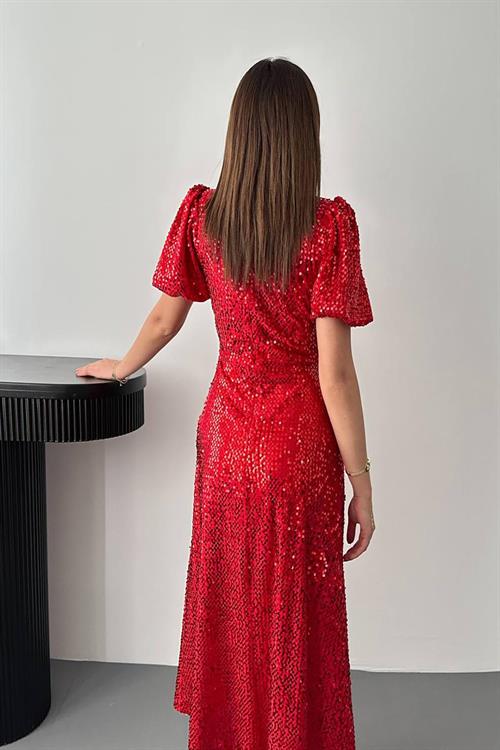 Wholesale Red Sequin Dress