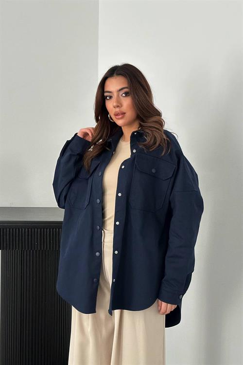 Wholesale Navy Gabardine Shirt