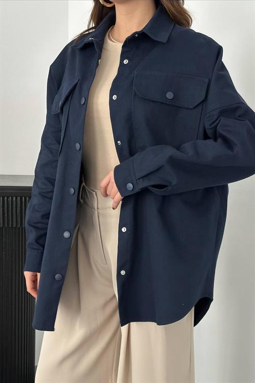 Wholesale Navy Gabardine Shirt
