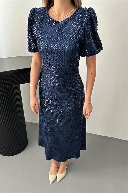 Wholesale Navy Sequin Dress