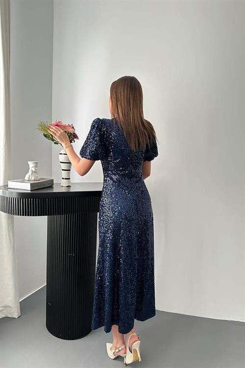 Wholesale Navy Sequin Dress