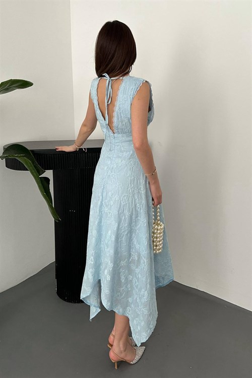 Wholesale Light Blue Embroidered Dress