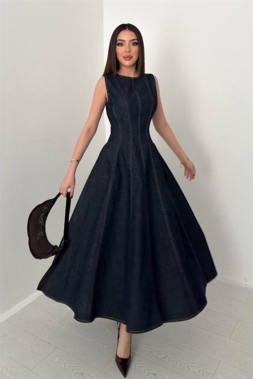 Wholesale Navy Denim Dress