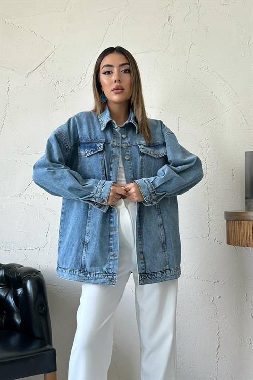 Wholesale Blue Oversize Denim Jacket