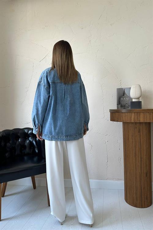 Wholesale Blue Oversize Denim Jacket
