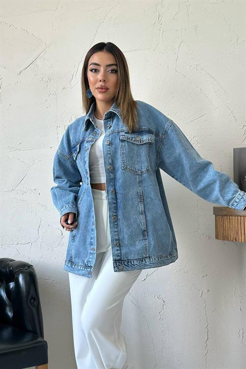 Wholesale Blue Oversize Denim Jacket