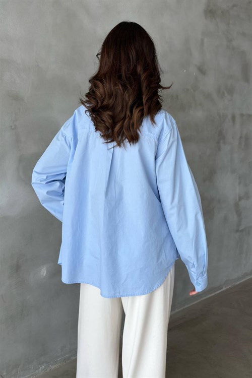 Toptan Mavi Yelekli Gömlek