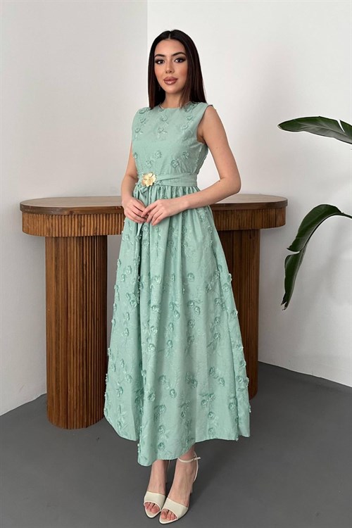 Wholesale Mint Embroidered Dress