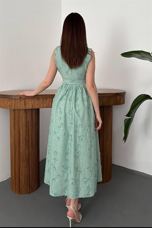 Wholesale Mint Embroidered Dress