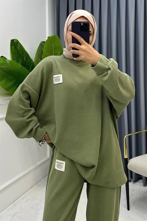 Wholesale Mint Ribbed Two-Piece Set