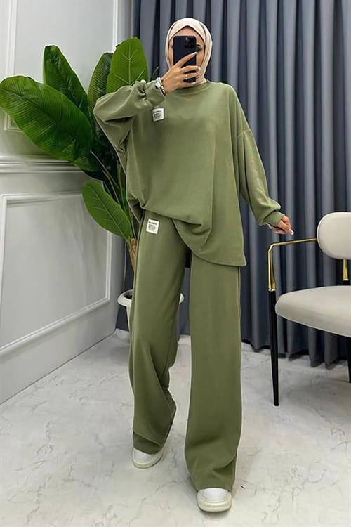 Wholesale Mint Ribbed Two-Piece Set