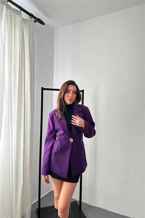 Wholesale Purple Waist-Fit Blazer