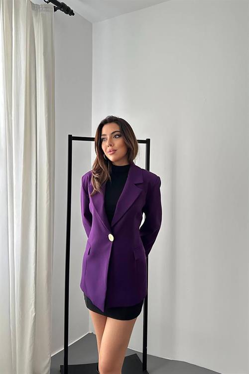 Wholesale Purple Waist-Fit Blazer