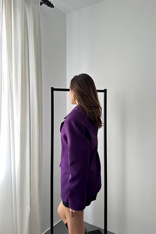 Wholesale Purple Waist-Fit Blazer