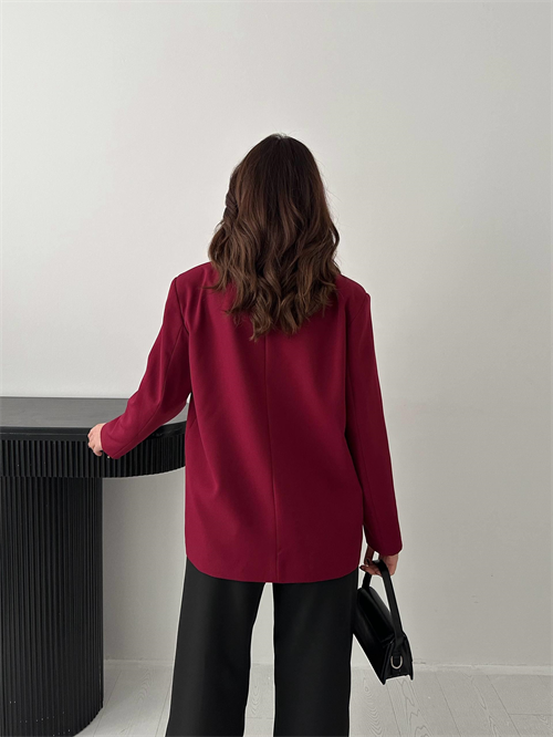Wholesale Plum Double-Breasted Blazer