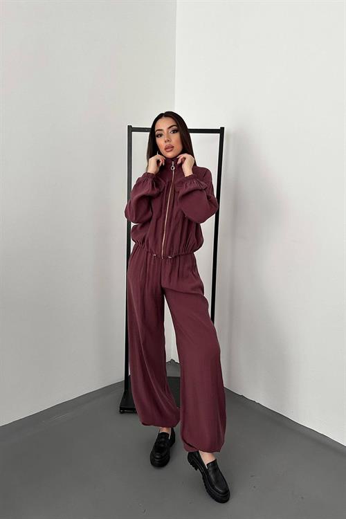 Wholesale Plum Modal Fabric Two-Piece Set