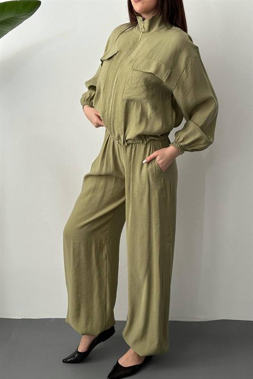 Wholesale Olive Modal Fabric Two-Piece Set