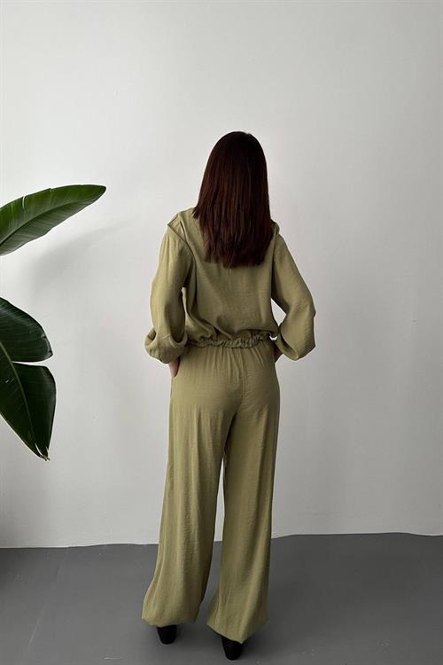 Wholesale Olive Modal Fabric Two-Piece Set