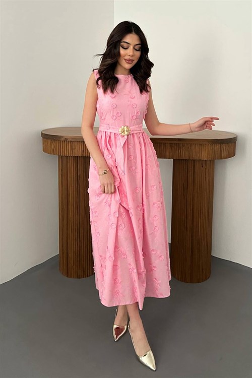 Wholesale Pink Embroidered Dress