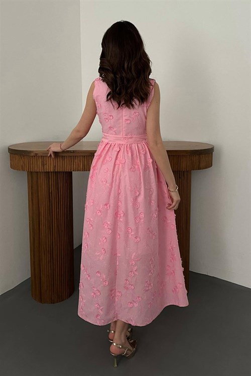 Wholesale Pink Embroidered Dress