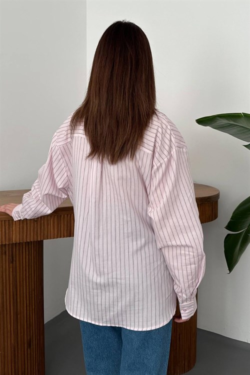 Wholesale Pink Striped Shirt