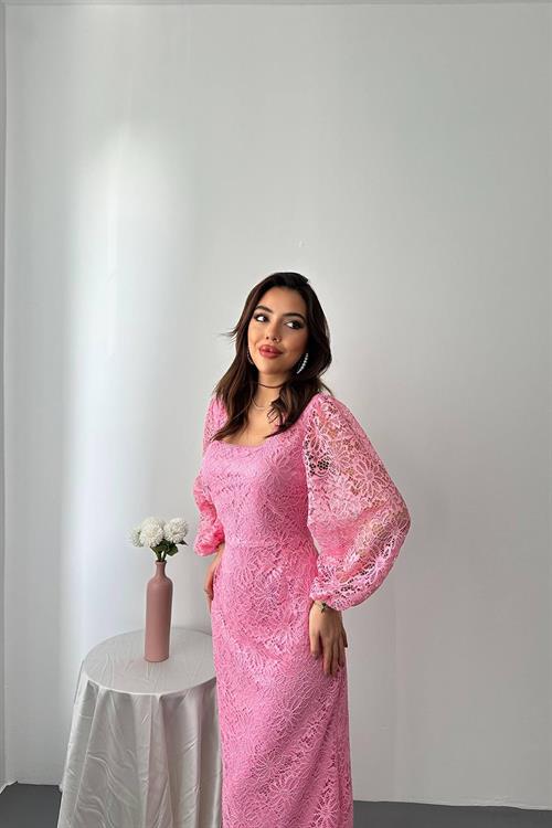 Wholesale Pink Lace Dress